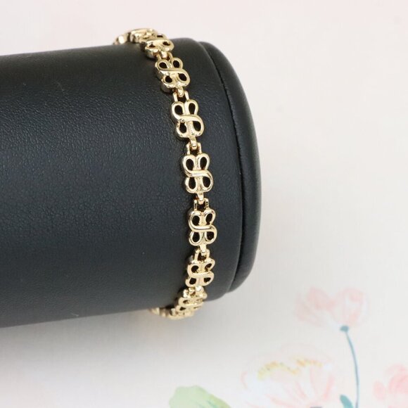 "Rose Gold Plated Heart Link Chain Bracelet in High Quality Brass, XPBL1089 - Picture 4 of 13